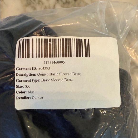 NWT Quince Organic Cotton Eyelet Midi Dress Navy Sz XS and S - Picture 7 of 9